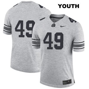 Youth NCAA Ohio State Buckeyes Liam McCullough #49 College Stitched No Name Authentic Nike Gray Football Jersey TL20I47JX